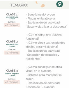 Taller online para ordenar la Alacena